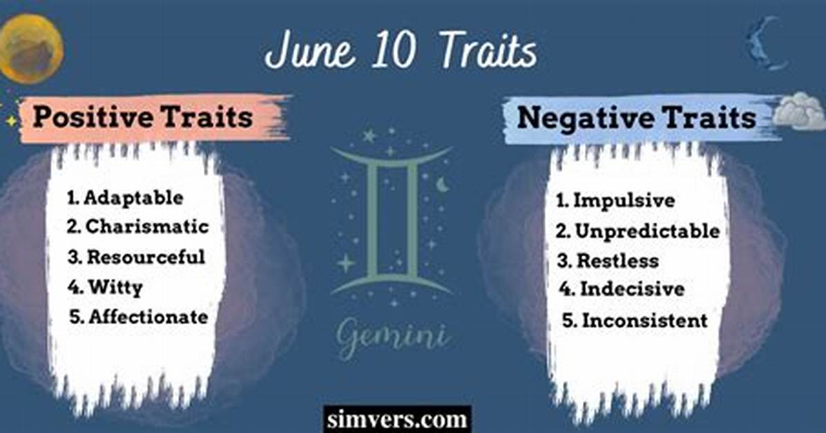 June 10 Zodiac: Understanding the Traits and Characteristics of Gemini