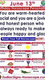 June 13 Zodiac Sign & Personality Traits
