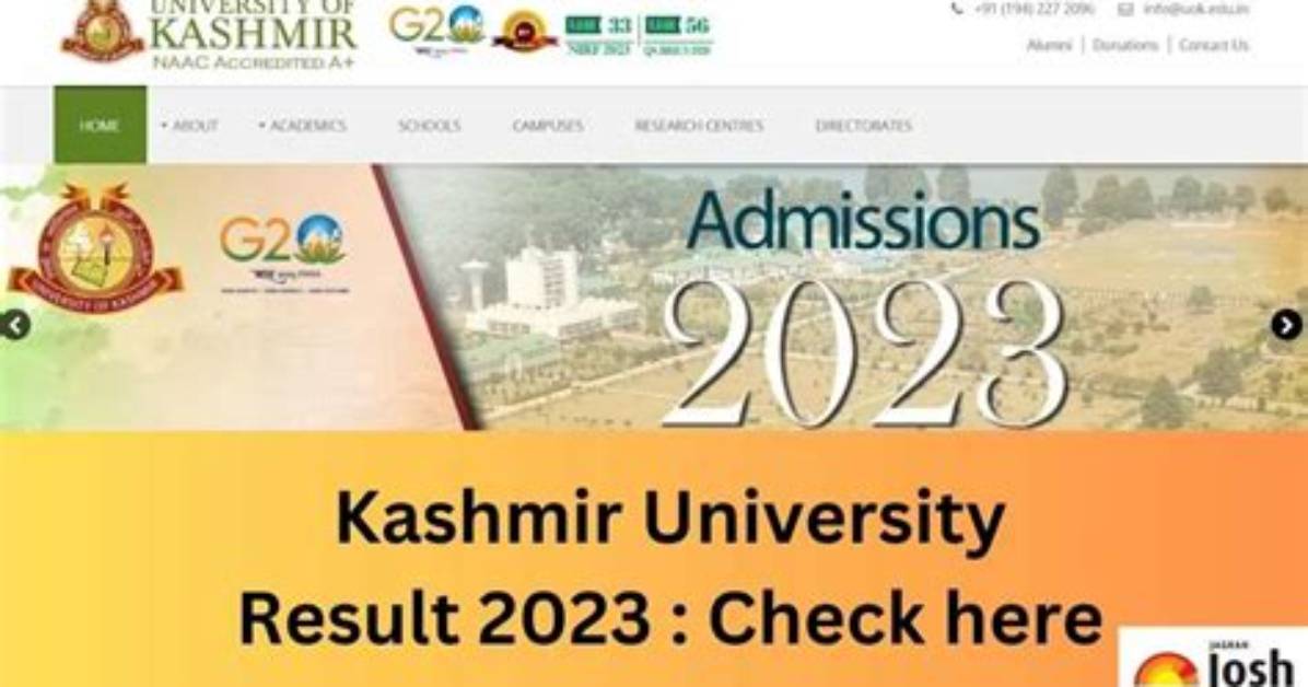 Kashmir University Result 2022 - 2023 (Result out @Kashmiruniversity. Net) Date