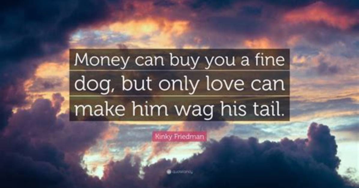 Kinky Friedman Money Can Buy You a Fine Dog but Only Love Can Make Him Wag His Tail