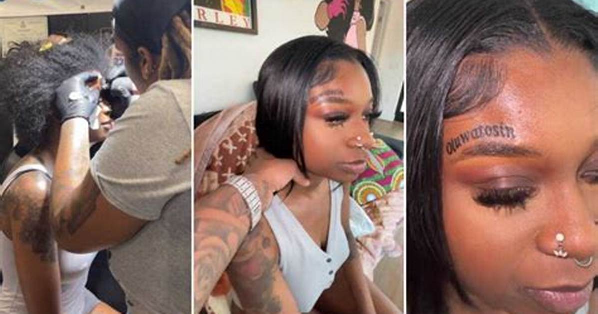 Lady Tattoos Name of Her Nigerian Twitter Crush on Her Face Video of Her Receiving It