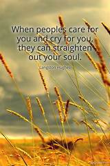 Langston Hughes: 'When Peoples Care for You and Cry for You, They Can Straighten out Your Soul.'