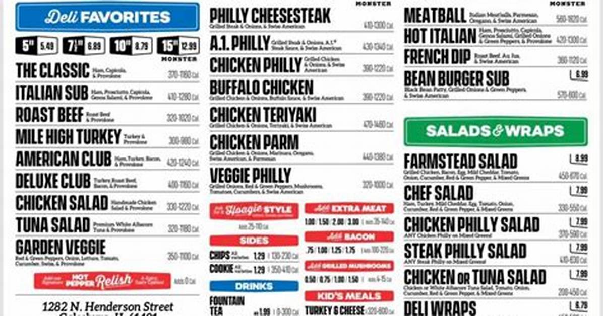 Lennys Grill Subs Menu And