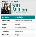 Liberty Ross Net Worth