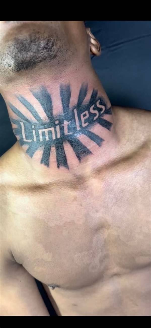 Limitless Tattoo on Neck: a Bold Expression of Art and Identity