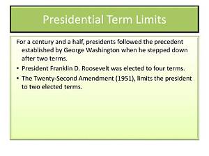Limits the Terms of the President to Two Terms: a Critical Examination