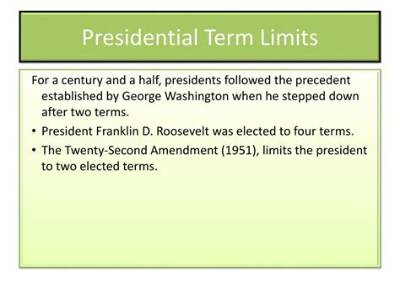 Limits the Terms of the President to Two Terms: a Critical Examination