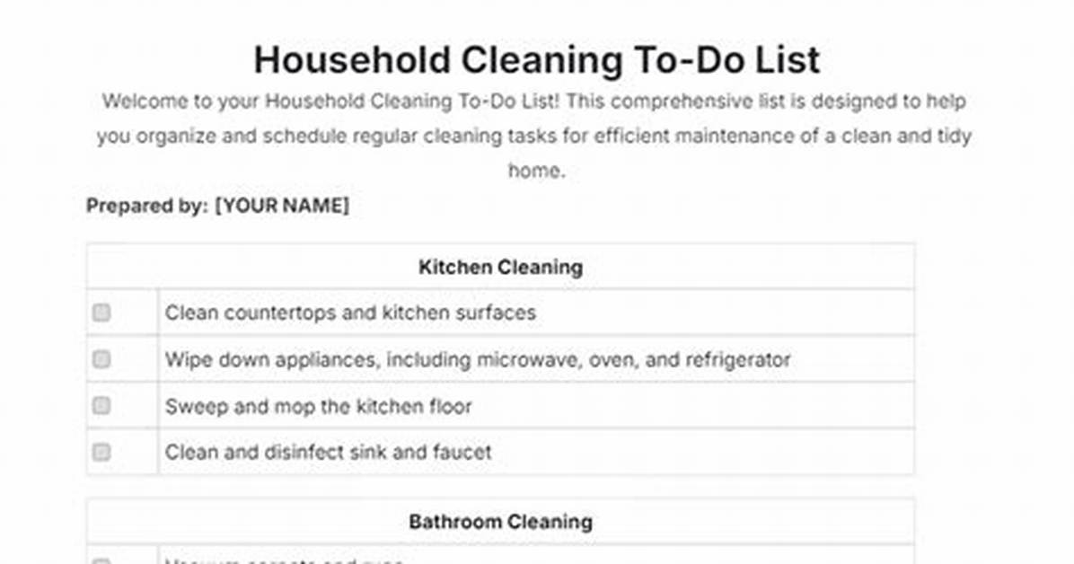 List of Household Degreasing