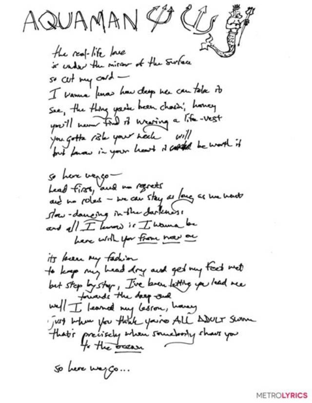 Lyrics & Translations of Aquaman by Walk the Moon