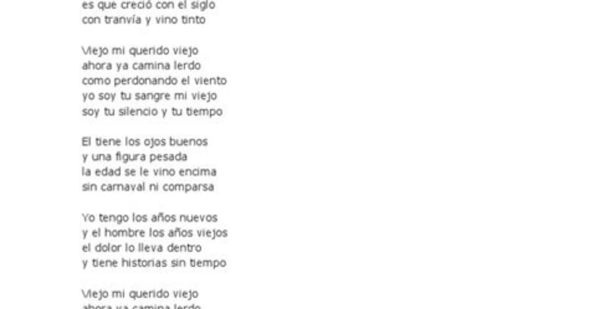Lyrics Translations of Mi Viejo Recordando a Mi Padre by Eva