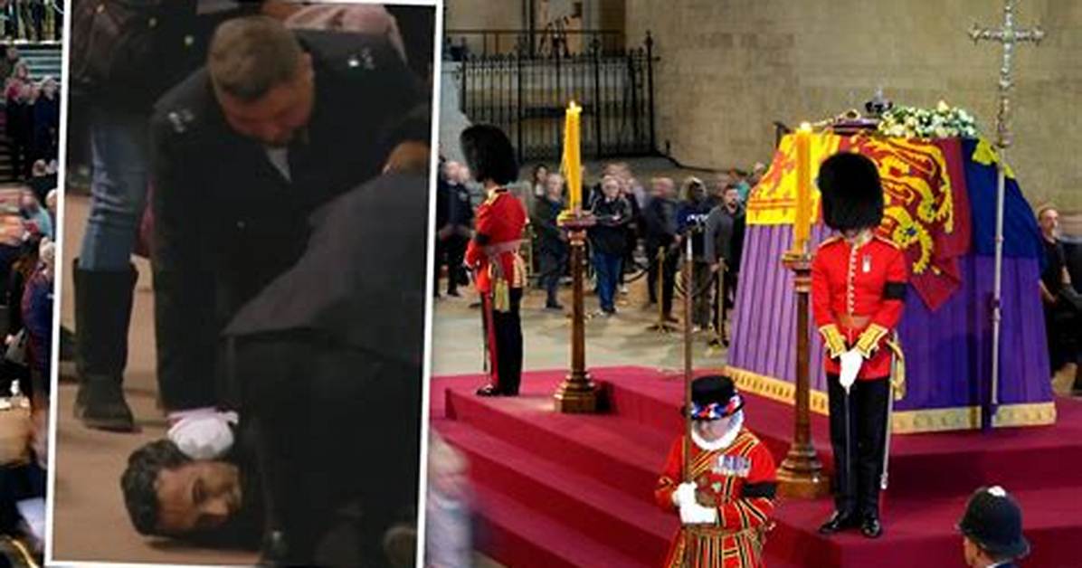 Man Arrested After Rushing Queen Elizabeth’s Coffin Lying in State and Lifting Royal Standard
