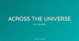 Meaning of Across the Universe (Take 6) by the Beatles