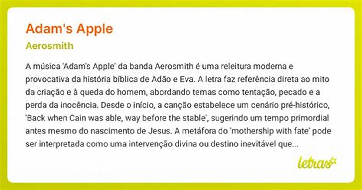 Meaning of Adam’s Apple by Aerosmith
