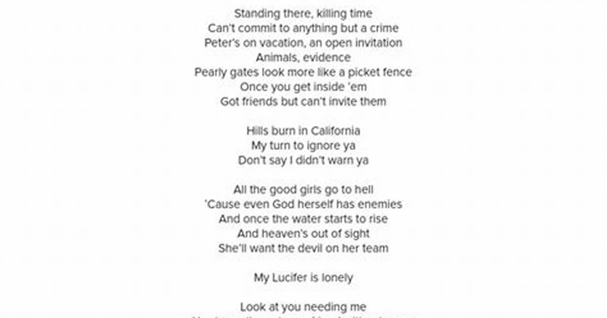 Meaning of All the Good Girls Go to Hell by Billie