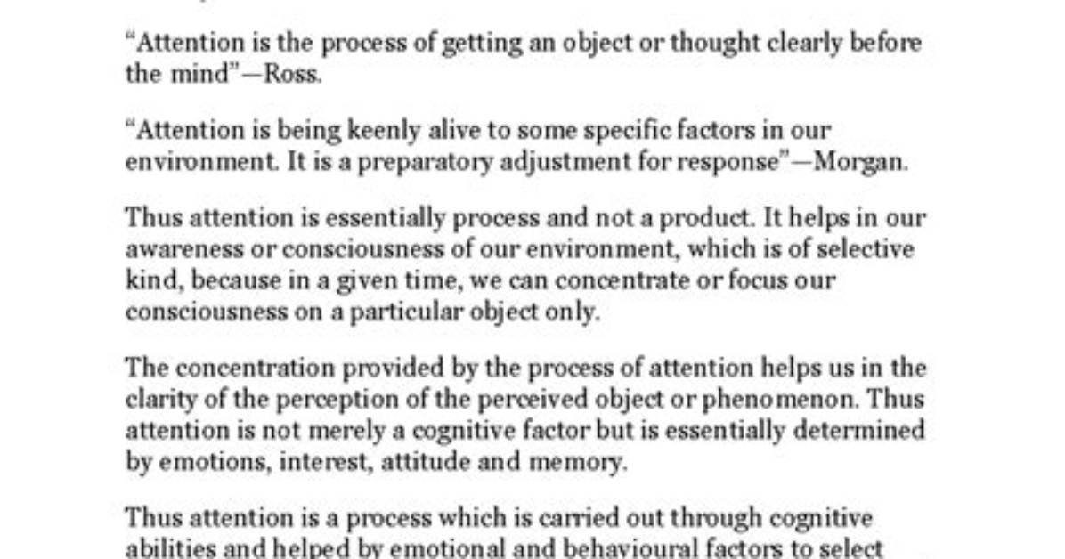 Meaning of Attention By