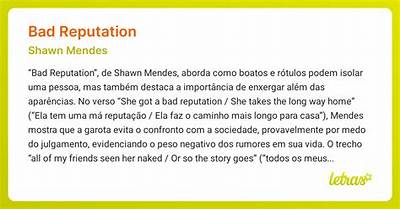 Meaning of Bad Reputation by Shawn Mendes