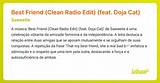 Meaning of Best Friend (Clean) by Doja Cat