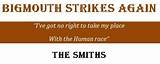 Meaning of Bigmouth Strikes Again by the Smiths