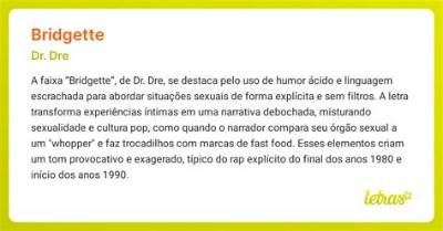 Meaning of Bridgette by Dr. Dre