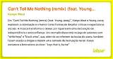 Meaning of Can’t Tell Me Nothing by Kanye West
