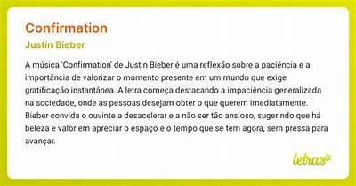 Meaning of Confirmation by Justin Bieber