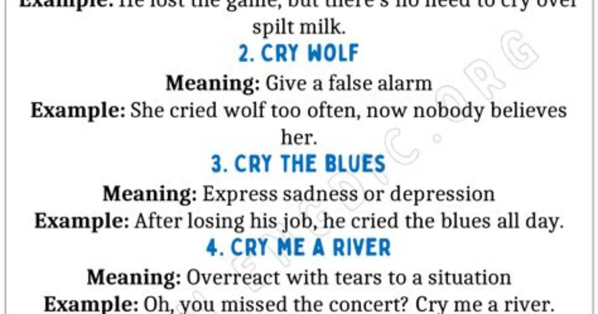 Meaning of Cry By