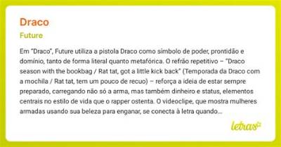 Meaning of Draco by Future