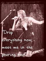 Meaning of Drop Everything Now, Meet Me in the Pouring Rain