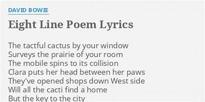 Meaning of Eight Line Poem by David Bowie