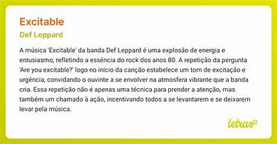 Meaning of Excitable by Def Leppard