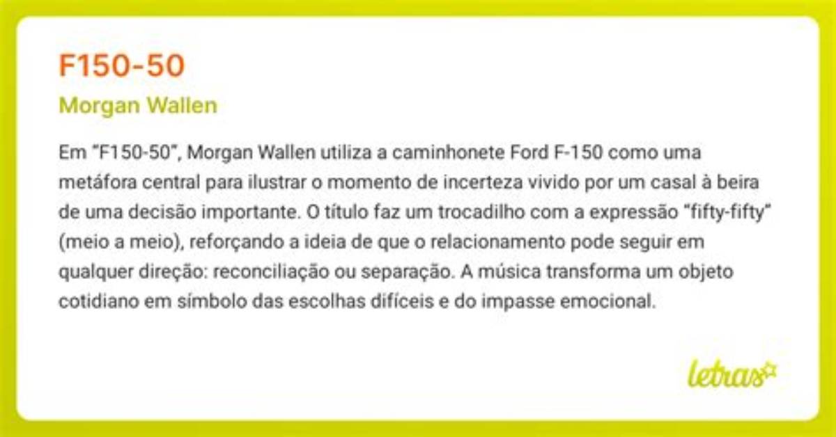 Meaning of F150 50 by Morgan