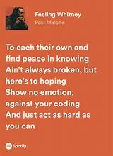 Meaning of Feeling Whitney by Post Malone