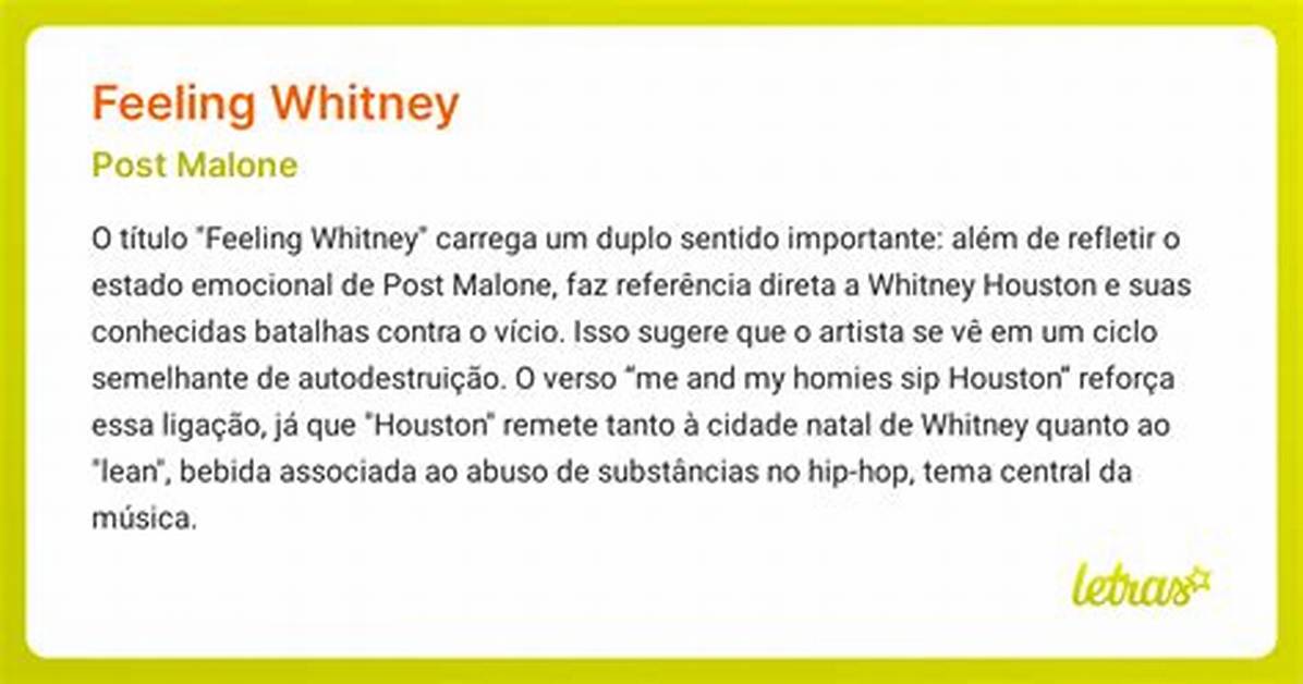 Meaning of Feeling Whitney by Post