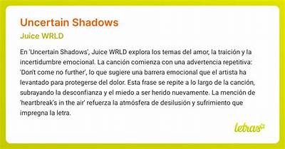 Meaning of Further (Uncertain Shadows) by Juice Wrld
