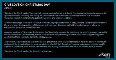 Meaning of Give Love on Christmas (Group Acapella Version) by Michael Jackson
