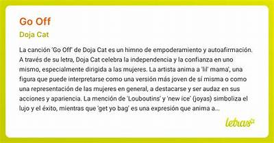 Meaning of Go off by Doja Cat