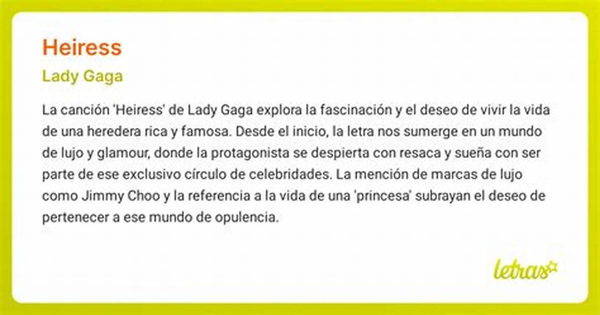 Meaning of Heiress by Lady