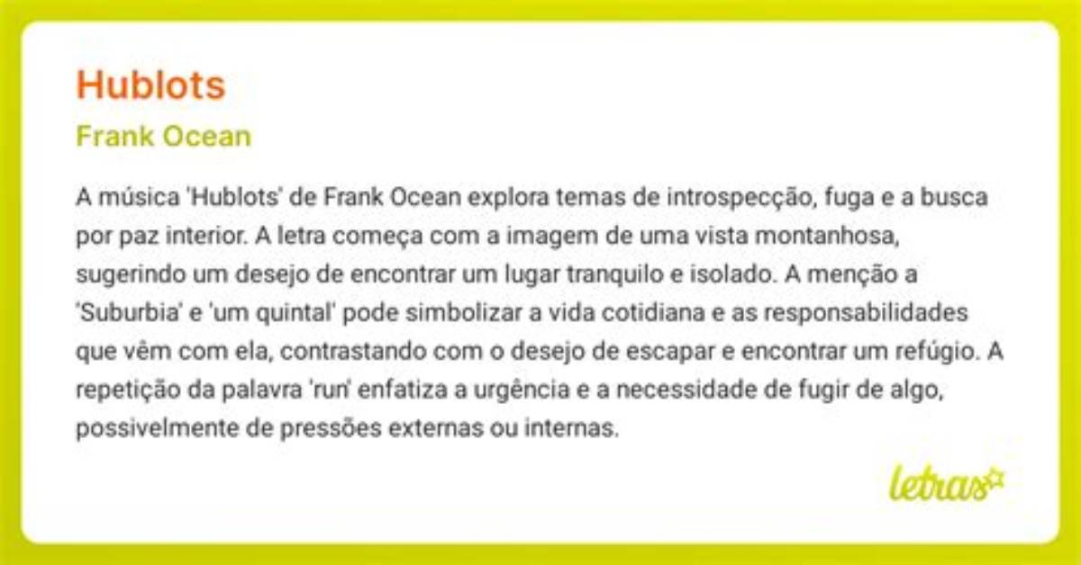 Meaning of Hublots by Frank
