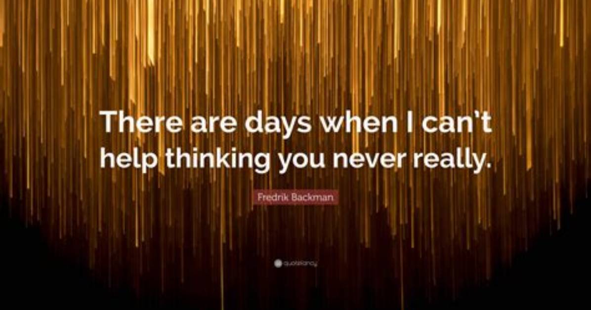 Meaning of I Can't Help Thinking This Is How It Ought to Be