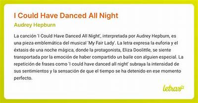 Meaning of I Could Have Danced All Night by Frank Sinatra