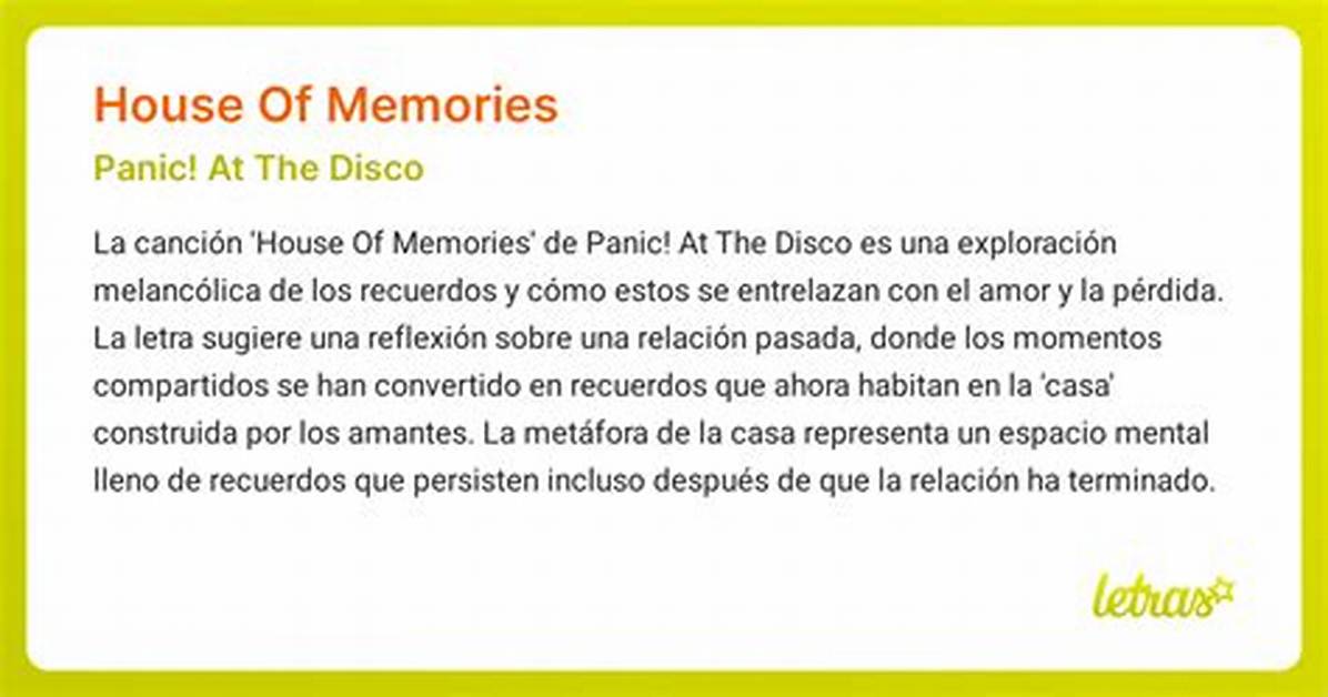 Meaning of Memories by Panic! at the Disco