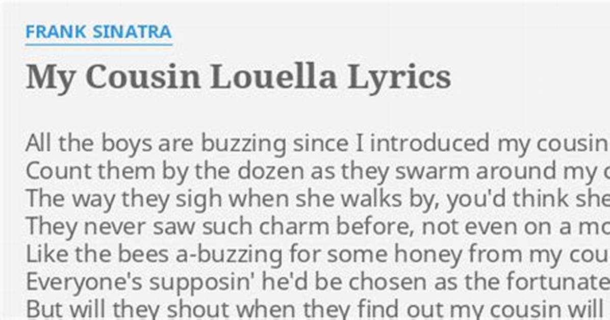 Meaning of My Cousin Louella by Frank Sinatra