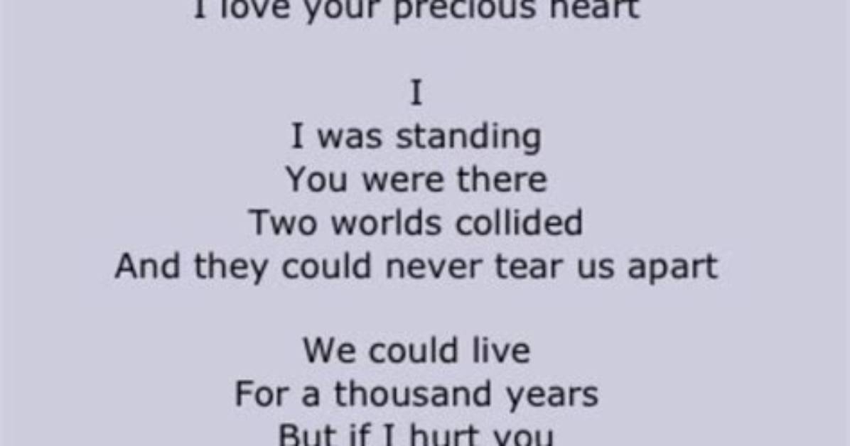 Meaning of Never Tear Us Apart By