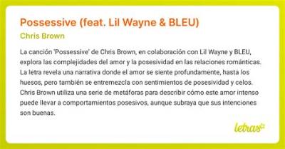 Meaning of Possessive by Chris Brown