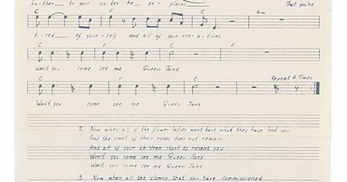 Meaning of Queen Jane Approximately by Bob Dylan