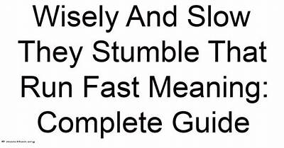 Meaning of "Run as Fast as You Can"