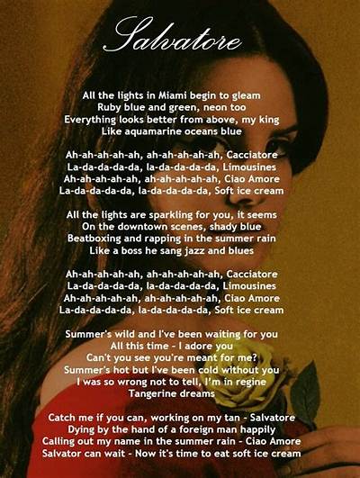 Meaning of Salvatore by Lana Del Rey