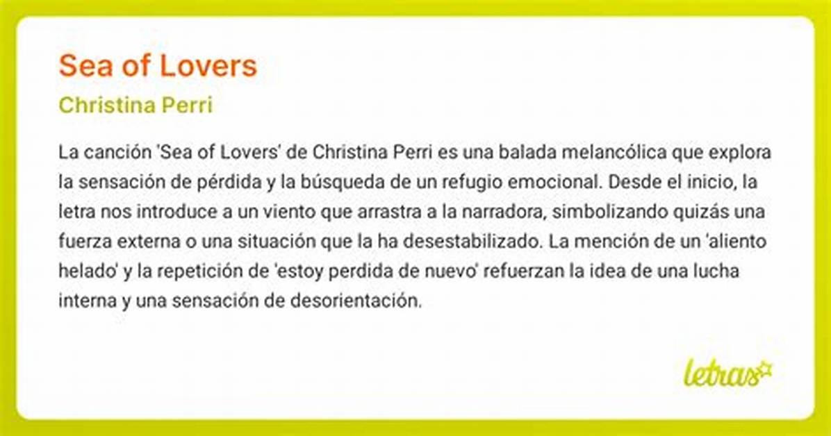 Meaning of ​Sea of Lovers by Christina Perri
