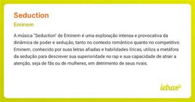 Meaning of Seduction by Eminem