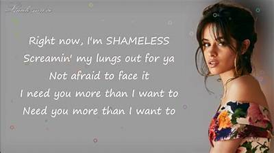 Meaning of Shameless by Camila Cabello
